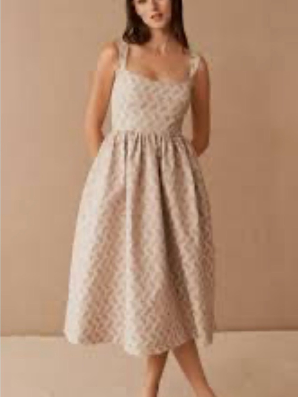 NWT Sachin and Babi ivory metallic dress